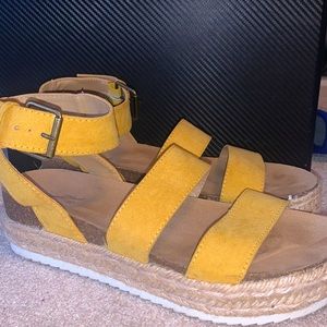 Yellow Strap Sandals